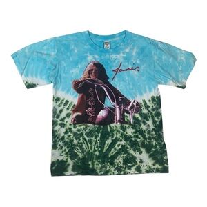 Sundog Janis Joplin size small short sleeve vintage Blue Tie-Dye Graphic T-Shirt